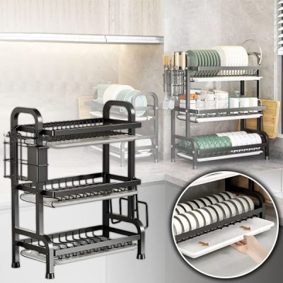 Έξυπνη σχάρα πιάτων πολλαπλών επιπέδων για γρήγορο και αποτελεσματικό στέγνωμα πιάτων | DRYSTACK