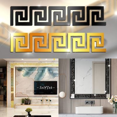 Κομψά 3D αυτοκόλλητα τοίχου καθρέφτη (10 τεμ) | GLOROB