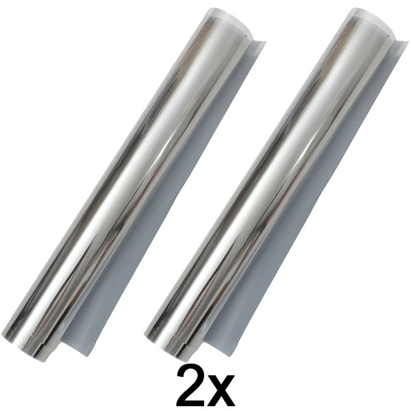 2x Αυτοκόλλητη μεμβράνη-καθρέφτης (45 x 200 εκ) | FOILBLISS